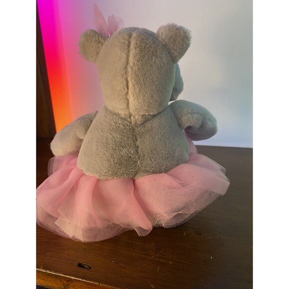 Histoire D’ours Gray Tutu Ballerina Hippo Plush Stuffed Animal Plush Toy 9” Tall - Picture 4 of 8